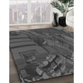 thumbnail image 2 of Ahgly Company Indoor Rectangle Patterned Dark Gray Black Area Rugs, 2' x 5', 2 of 6