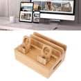 thumbnail image 1 of Charging Station Organizer, Multifunction 5 Ports Charging Station for Multiple Devices, Wood Desktop Docking Charging Stand Station Rack for Phones Tablets Watches Electronics, 1 of 7