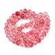 thumbnail image 2 of Transparent Glass Beads Strands Faceted(32 Facets) Rondelle Crimson 8x6.5mm Hole: 1.2mm about 63pcs/strand 15.55''(39.5cm), 2 of 4