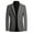 Gray, variant on Herrnalise Men's Warm Winter Trench Coats Single-breasted Solid Color Fashion Suit Business Casual Suit Wool Coat Black