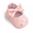 thumbnail image 6 of Prettyui Baby Boy Girl Bow Design Lovely Anti-Slip Casual Shoes Newborn Toddler Breathable Sneakers Infant PU Leather Soft Soled First Walkers, 6 of 7