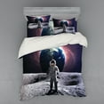 thumbnail image 1 of Ambesonne Space Bedding Set 4 Pcs, Brace Astronaut Cosmos, Queen, Grey Magenta, 1 of 3