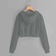 thumbnail image 6 of RFQWOVSR Girls Crop Zip Up Hoodie Soft Comfortable with Pocket Casual Jacket 13-14 Years, 6 of 6