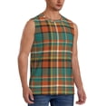 thumbnail image 2 of Fotbe colorful plaid Men's Camiseta sin Mangas Estampada para Hombres, Playera Casual para Gimnasio, Entrenamiento, Playa-Small, 2 of 7