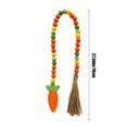 thumbnail image 3 of JingChun Easter Wood Bead Garland with Tassel Carrot Ornament Rustic Farmhouse Natural Wooden Bead Hanging Decor for Spring Tiered Tray Fireplace Shelf Fireplace Wall, 3 of 9
