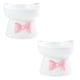 thumbnail image 1 of Cuencos elevados de cerámica para gatos, 2 uds., inclinados, protegen la columna vertebral del gato, sin estrés, previenen los vómitos, 1 of 8
