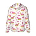 thumbnail image 3 of Uemuo Dachshund Dog Puppy Pattern Women's Full Zip UPF 50+ Sun Protection Hoodie Jacket Long Sleeve Sun Shirt Hiking Outdoor Performance with Pockets-, 3 of 9