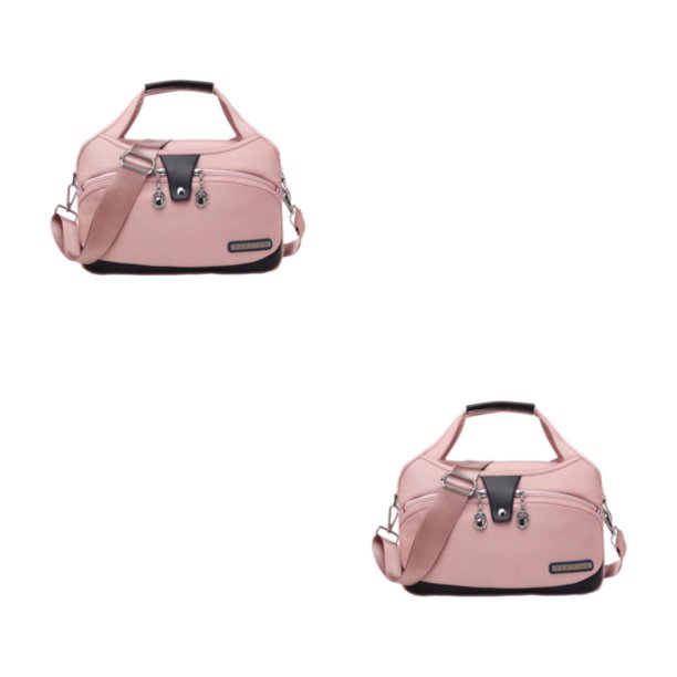 Jumpingount Bolso de mano de gran capacidad con correa ajustable para el hombro, bandolera, bolso de hombro, bolso de mujer, rosa claro 29*19*9*12 Rosa claro 29*19*9*12 2Conjunto