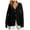 Black, variant on Cute Cardigans Women Floral Embroidery Ribbed Knitted Long Sleeve Casual V Neck Light Weight Cardigan