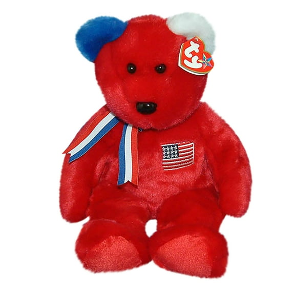 Ty Buddy: America the Red Bear | Stuffed Animal | MWMT's