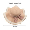thumbnail image 6 of Women Straw Hat Summer Wide Brim Sun Hat Floppy Foldable Roll up Beach Hats for Women Bowknot UV Cap Hat, 6 of 8