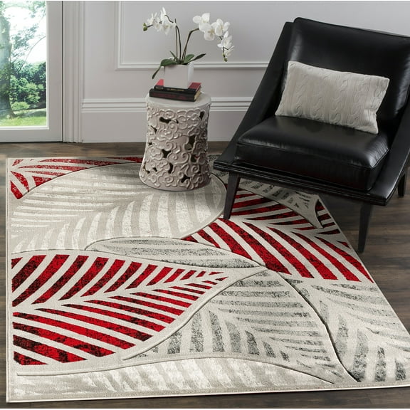 Modern Leaf Hand-Carved Soft Living Room Area Rug