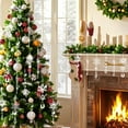 thumbnail image 2 of 20pcs Christmas Ornaments Christmas Tree Decorations Hanging Acrylic Snowflake Icicle Crystal Ornaments with Drop Pendarts for Christmas Decorations Indoor Xmas Tree Winter New Year Party Supplies, 2 of 8