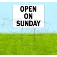 thumbnail image 1 of Open On Sunday (18" x 24") Yard Sign, Includes Metal Step Stake, 1 of 6