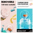 thumbnail image 4 of ST SoleMe.Tc Whale Fountain Sippy Cup with Straw, 10oz/300ml 360 Squirting, Spill Proof Weighted Water Bottle with Handles Adjustable Strap for Toddlers, Pink, 4 of 6