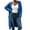 Blue, variant on Winter Hooded Cardigan Sweater Coat Women Oversized Chunky Knit Open Front Long Outwear