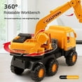 thumbnail image 3 of SDOTXA 9.5 Inch Large Size Children‘s Engineering Dump Truck - Manual Operation  Simulation Tool Car  Inertia Sliding  Durable Construction  Perfect Halloween Gift for Kids  Educational T, 3 of 6