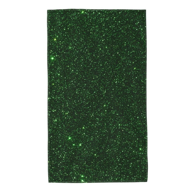 Fotbe Emerald Green Sparkling Pattern Premium Towels , (27.5x16in) Lightweight and Highly Absorbent Quick Drying Microfiber Towel, Perfect for Daily Use