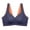 Purple, variant on Bras for Women No Underwire Women's Soft Cotton Lace Wirefree Plus Size Bras Full Coverage Non Padded Bra Yellow,XXL