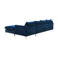thumbnail image 5 of Meridian Furniture Naomi Contemporary 2pc Velvet Reversible Sectional in Navy, 5 of 17
