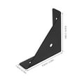 thumbnail image 2 of OUNONA 12pcs Triangle Corner Bracket Heavy Duty High Strength Bed Frame Corner Brace for Furniture Cabinet Cupboard Storage Box with Screws Black, 2 of 8