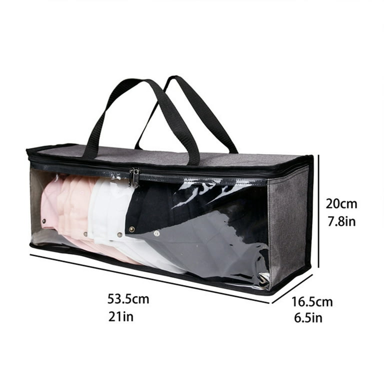 Clear Zippered Storage Bag, Plastic Vinyl Clear Storage Bag for Blanket  Clothes, Comforter, Bedding, Moving Bag with Zipper and Reinforced Handle