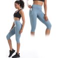 thumbnail image 6 of NELEUS Womens Yoga Capris Leggings For Workout With Pockets Tummy Control High Waist,Gray+Light Blue+Light Purple,US Size 2XL, 6 of 8