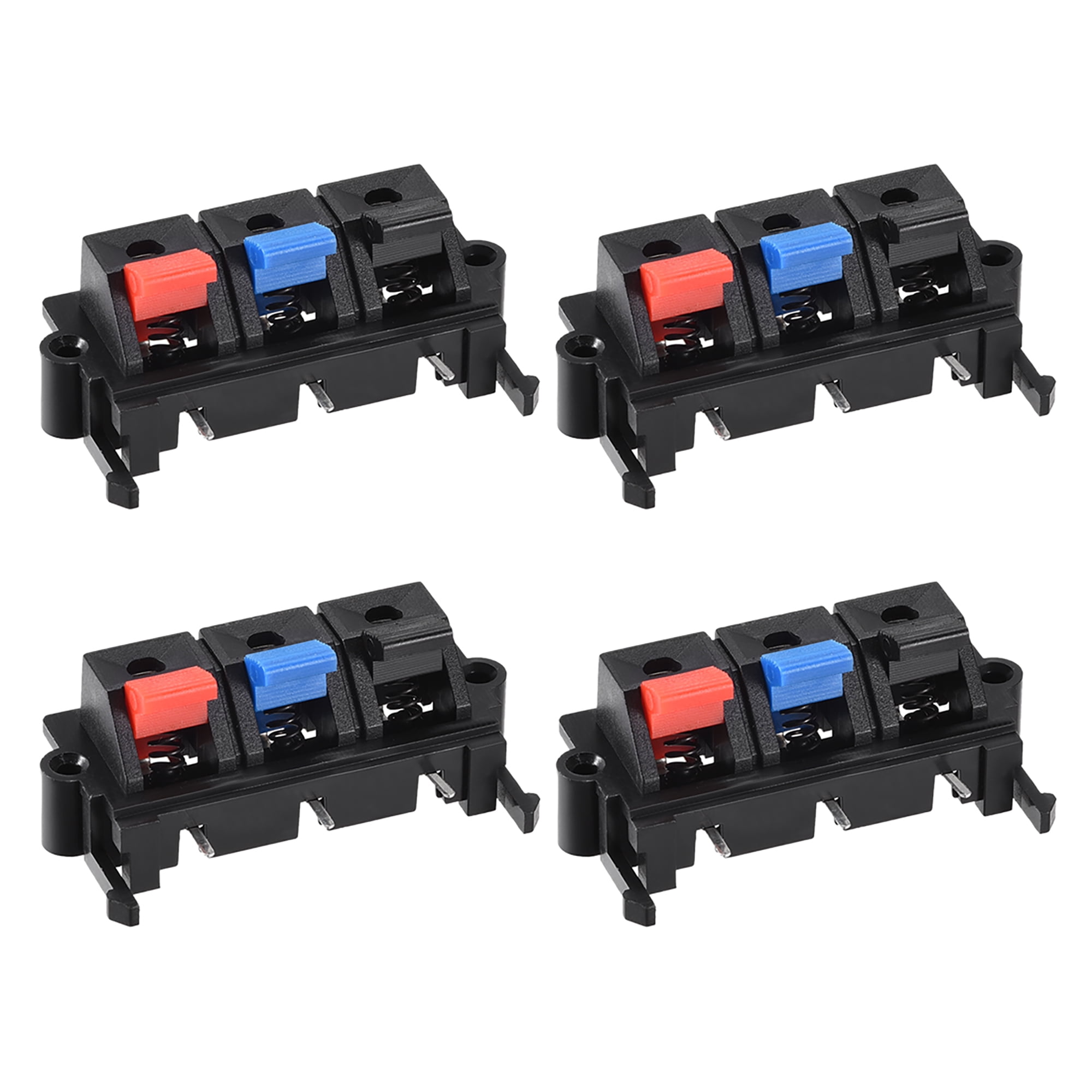 3Way Spring Speaker Terminal Clip Push Release Connector Audio Cable