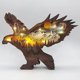 thumbnail image 2 of Forest Animal Wood Home Decoration North American Multi-Layer Decoration (Eagle), 2 of 5