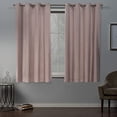thumbnail image 2 of Exclusive Home Velvet Heavyweight Light Filtering Grommet Top Curtain Panel Pair, 54"x63", Blush, 2 of 6