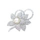thumbnail image 3 of 3X Pin de Broche de Flores Con Clase Con Cristal Creado Brillante Y Perla Creada para la Boda de Navidad O Fiesta de Graduacion, 3 of 8