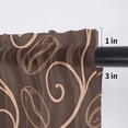 thumbnail image 5 of Brown Plants Valance Curtains for Kitchen/Living Room/Bathroom/Bedroom Window, Rod Pocket Small Topper Half Short Window Curtains Voile Sheer Scarf, Farmhouse Rustic Farm Leaves Branches 42"x12", 5 of 8