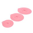 thumbnail image 2 of Tapas de silicona reutilizables para cuencos, cubiertas para almacenamiento de alimentos, reemplazos de utensilios de cocina (rosa), 3 uds., 2 of 8