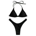 thumbnail image 1 of Women‘s Two Piece Swimsuit Swimsuits Push Up Halter High Neck Bathing Suit Tops, 1 of 4
