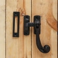 thumbnail image 7 of Renovators Supply Black Wrought Iron Window Sash Lock 3.75 Inch Rustic Window Lock Latch Hardware, 7 of 7