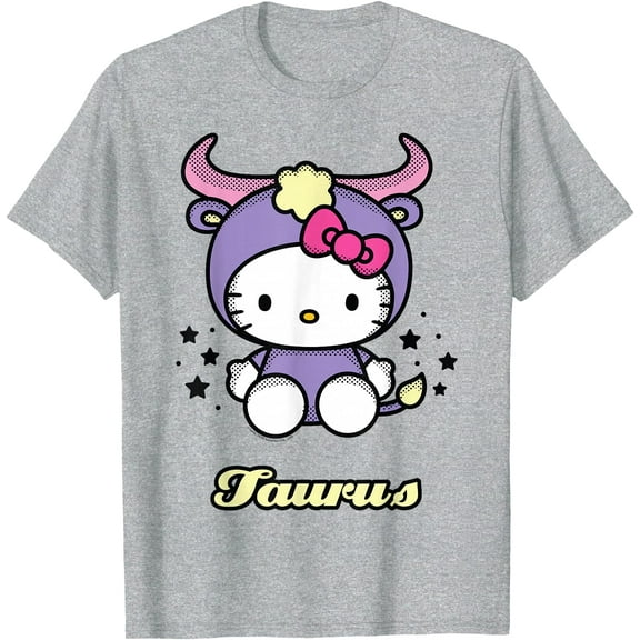 Hello Kitty Birthday Zodiac Taurus DTG Print Unisex T-Shirt