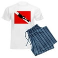 thumbnail image 6 of CafePress - Scuba Flag Diver Men's Light Pajamas - Men's Light Loose Fit Cotton Pajama Set, 6 of 7