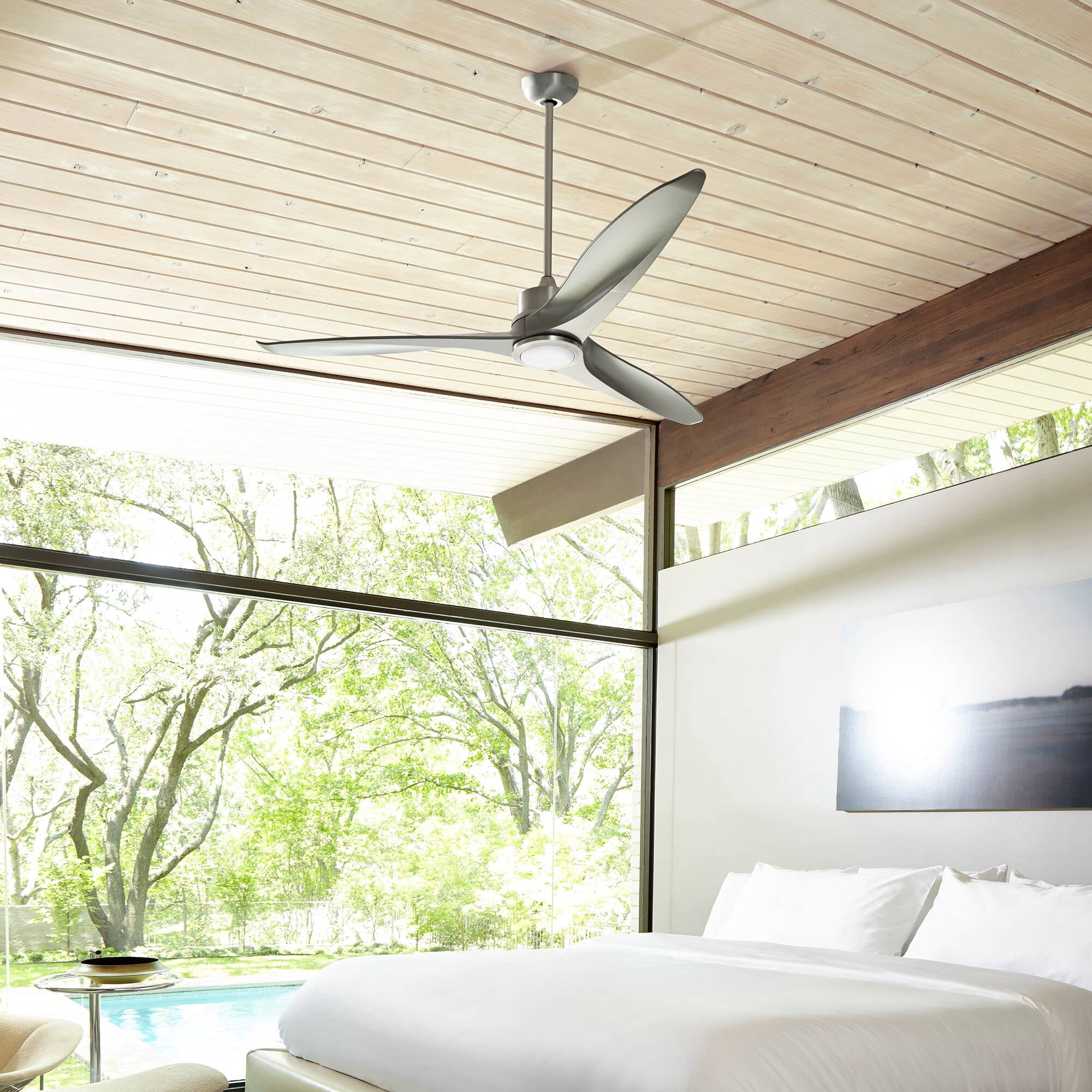 Quorum Kress 60" Ceiling Fan - Oiled Bronze, 6-Speed Reversible Motor, Modern Design
