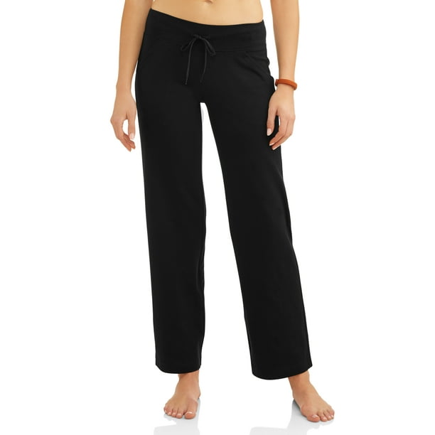 Athletic Works Women's Dri-More Core Athleisure Relaxed Fit Yoga Pants ...