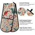 thumbnail image 2 of Yayeee Double Oven Mitt Kitchen Heat Resistant Baking 35" x7" Quilted Glove, Watercolor Leaves, 2 of 6