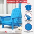 thumbnail image 3 of Paradise Outdoor Folding Poly Adirondack Chair, 3 of 13