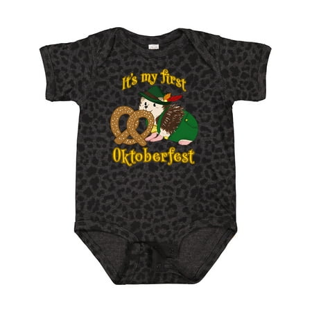 

Inktastic It s My 1st Oktober Fest Cute Hedgehog with Pretzel Gift Baby Boy or Baby Girl Bodysuit