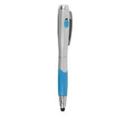 [5-PACK] Universal 3-in-1 Stylus + Ballpoint Pen + LED Flashlight For Smartphones Tablets [BLUE]