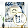 thumbnail image 3 of Designart "Polar Botanical Beauty I" Floral Square Mirror Wall Decor Cottage - Large Blue Square Bathroom Mirror - Square Printed Wall Mirror Art, 3 of 5