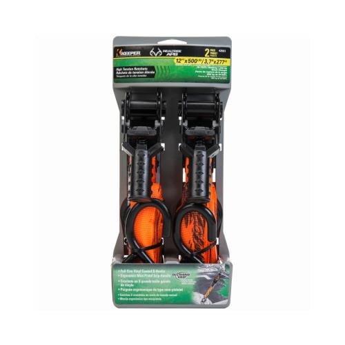 Trailhead 43594 Real Tree Blaze Camo Ratchet Tie-Down, 1-In. x 12-Ft., 2-Pk. - Quantity 1