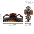 thumbnail image 5 of Parcelona French Extra Large Celluloid Shell Hair Claw Clip Made To Last, 5 of 8