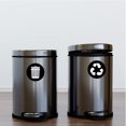 thumbnail image 3 of 4 Recycle and Trash Logo Stickers - Organize Trash - for Metal or Plastic Garbage cans, containers and Bins - Indoor & Outdoor - Home, Kitchen, Office - Premium Decal (Black, Medium), 3 of 7