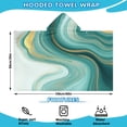 thumbnail image 2 of Blue and Gold Marble Flow Veins Pattern Hooded Bath Towel，60"x35" for Ages 3 To 12 Kids, Quick Dry Lightweight Soft Microfiber Hood Beach Towel Cover Up for Kids, 2 of 7