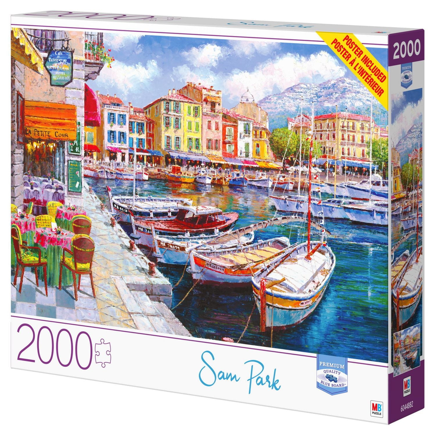 Deluxe 2000-Piece Jigsaw Puzzle, for Adults and Kids Ages 8 and up, Café in Cassis