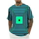 thumbnail image 1 of Mens Camisas de Manga Corta Impresión Casual Deportes Cuello Redondo Blusa, Poliéster Ligero para la Primavera Verano Al Aire Libre Uso Diario, 1 of 4